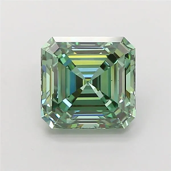 3.02ct Asscher Lab Grown Diamond (Colour Fancy Vivid Green, Clarity VS1, IGI Certified)