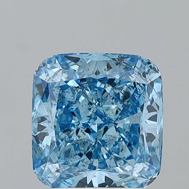 3.02ct Cushion modified Lab Grown Diamond (Colour Fancy Vivid Blue, Clarity SI2, IGI Certified)