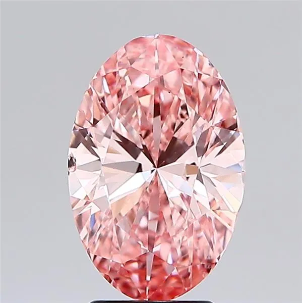 3.02ct Oval Lab Grown Diamond (Colour Fancy Intense Pink, Clarity SI1, IGI Certified)