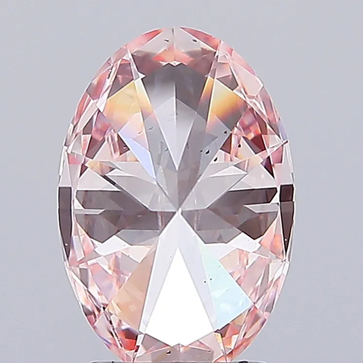 3.02ct Oval Lab Grown Diamond (Colour Fancy Vivid Pink, Clarity VS2, IGI Certified)