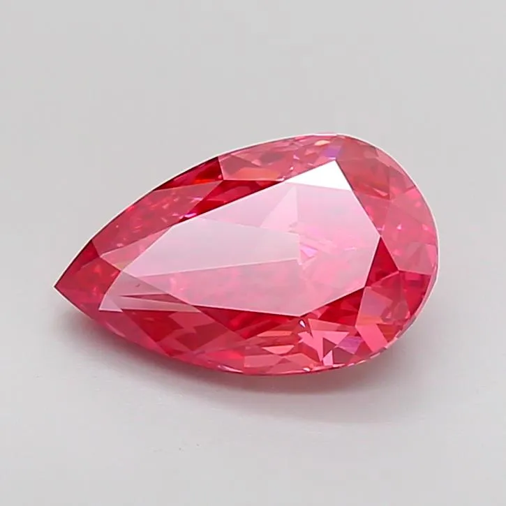 3.02ct Pear Lab Grown Diamond (Colour Fancy Vivid Pink, Clarity VS1, IGI Certified)