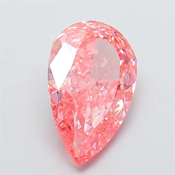 3.02ct Pear Lab Grown Diamond (Colour Fancy Vivid Pink, Clarity VVS2, IGI Certified)