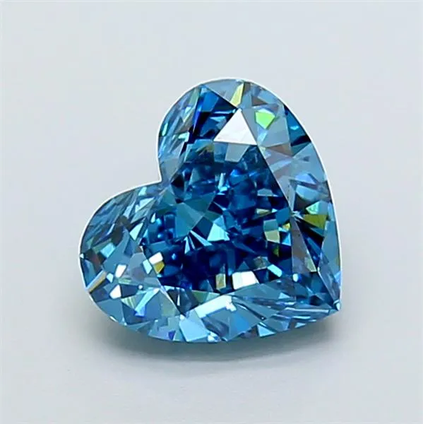 3.03ct Heart Lab Grown Diamond (Colour Fancy Vivid Blue, Clarity VVS2, IGI Certified)