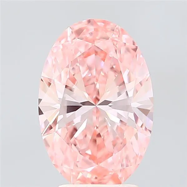 3.03ct Oval Lab Grown Diamond (Colour Fancy Vivid Pink, Clarity VVS2, IGI Certified)