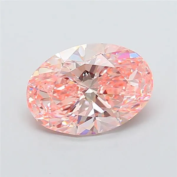 3.03ct Oval Lab Grown Diamond (Colour Fancy Vivid Pink, Clarity VVS2, IGI Certified)