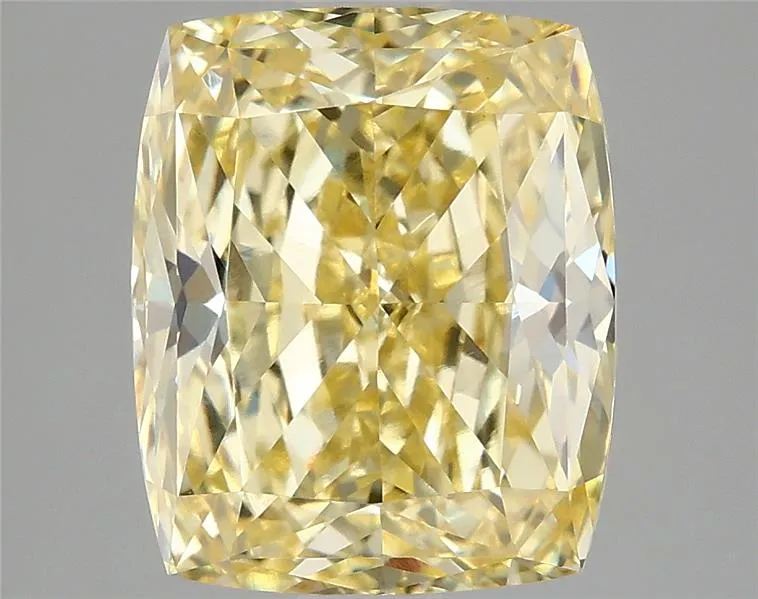 3.04ct Cushion modified Lab Grown Diamond (Colour Fancy Intense Yellow, Clarity VVS2, IGI Certified)
