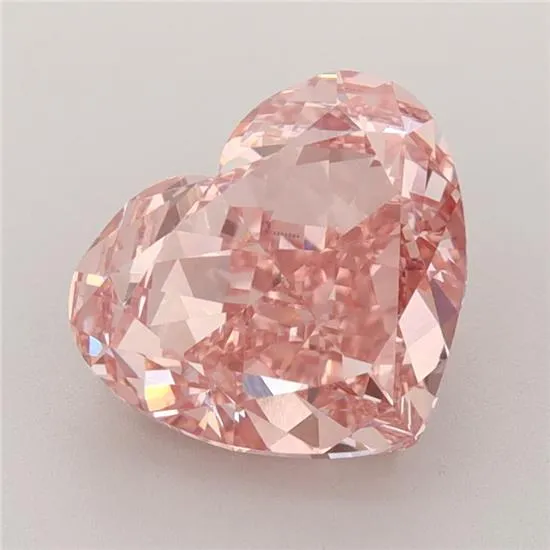 3.04ct Heart Lab Grown Diamond (Colour Fancy Vivid Pink, Clarity VVS2, IGI Certified)