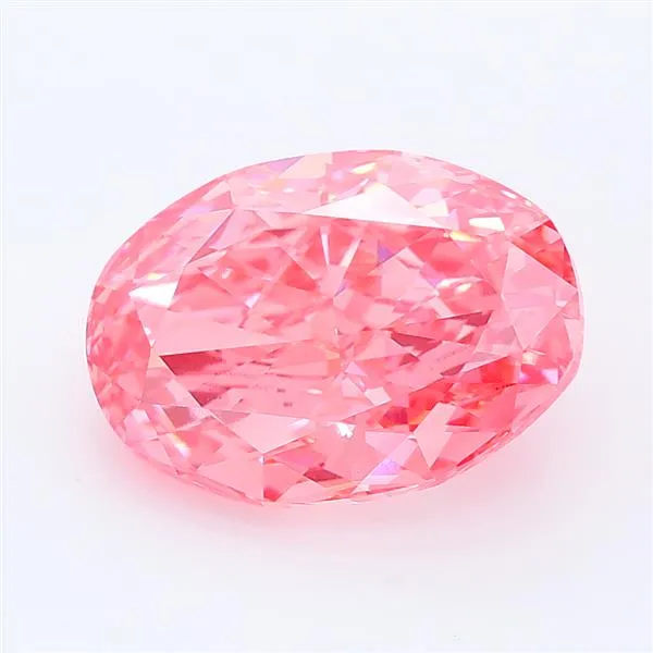 3.04ct Oval Lab Grown Diamond (Colour Fancy Vivid Pink, Clarity VS1, IGI Certified)