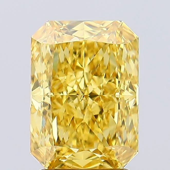 3.04ct Radiant Lab Grown Diamond (Colour Fancy Vivid Yellow, Clarity VS2, IGI Certified)