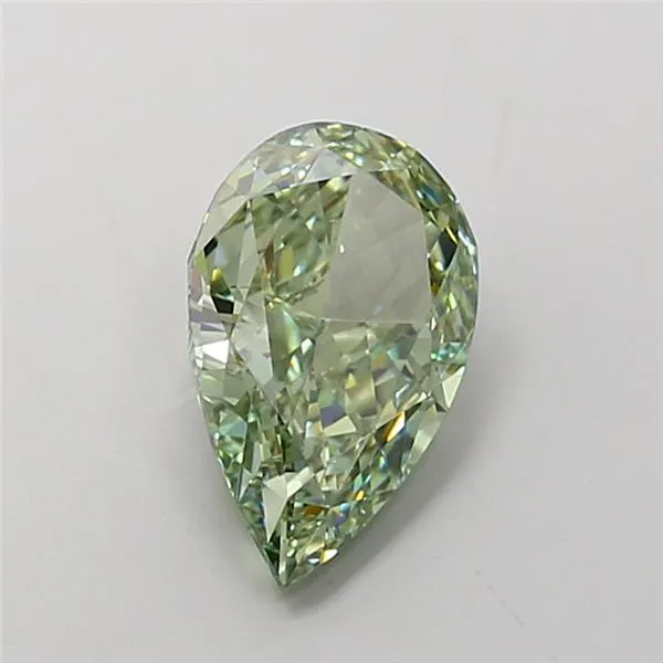 3.05ct Pear Lab Grown Diamond (Colour Fancy Vivid Green, Clarity VVS2, IGI Certified)