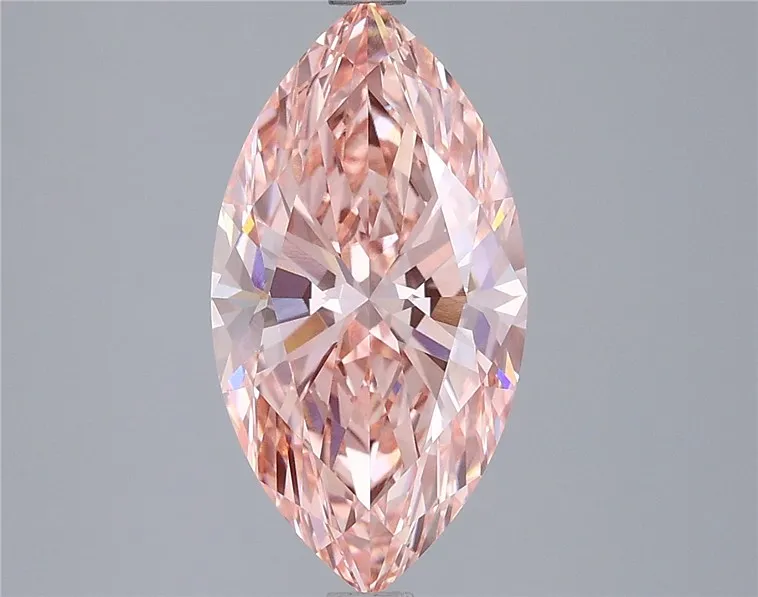 3.07ct Marquise Lab Grown Diamond (Colour Fancy Vivid Pink, Clarity VVS2, IGI Certified)