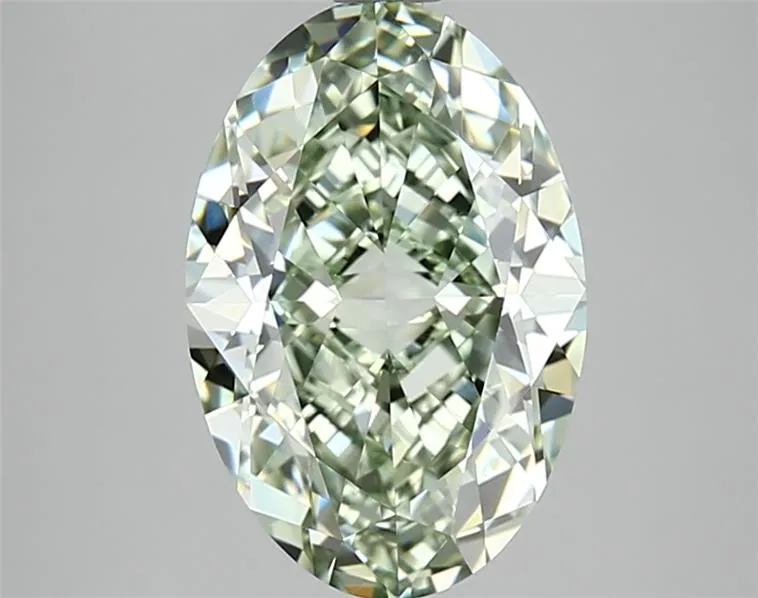 3.08ct Oval Lab Grown Diamond (Colour Fancy Green, Clarity IF, IGI Certified)