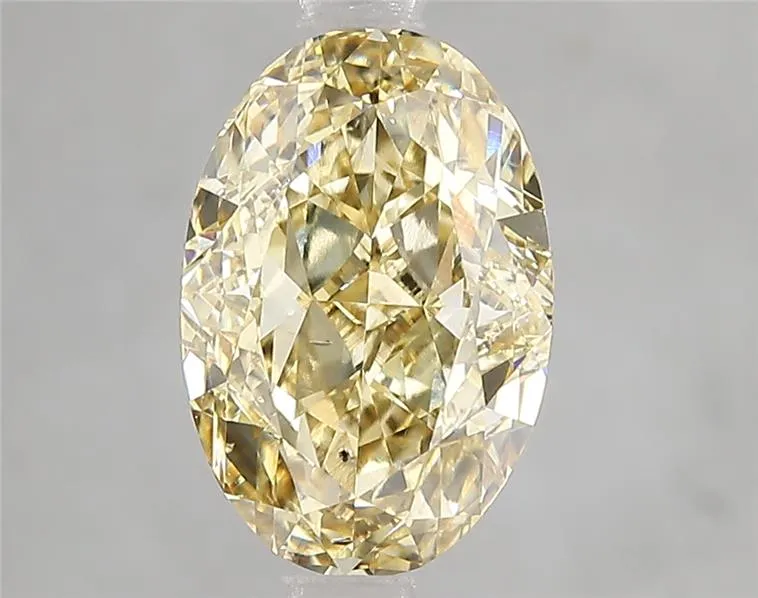 3.08ct Oval Lab Grown Diamond (Colour Fancy Yellow, Clarity SI1, IGI Certified)