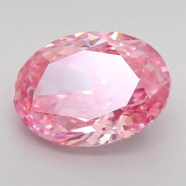 3.09ct Oval Lab Grown Diamond (Colour Fancy Vivid Pink, Clarity VVS2, Uncertified)