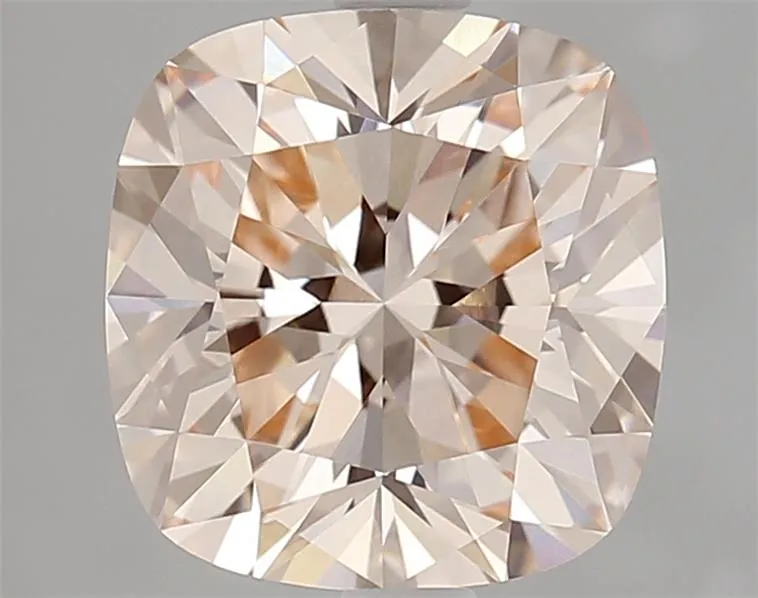 3.10ct Cushion brilliant Lab Grown Diamond (Colour Fancy Orange Pink, Clarity VVS2, IGI Certified)
