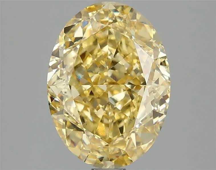 3.10ct Oval Lab Grown Diamond (Colour Fancy Vivid Yellow, Clarity VS1, IGI Certified)