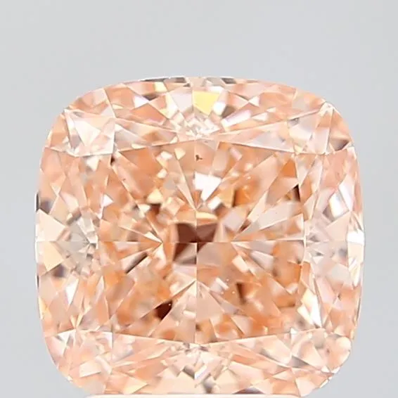 3.11ct Cushion modified Lab Grown Diamond (Colour Fancy Intense Orange Pink, Clarity VS1, IGI Certified)