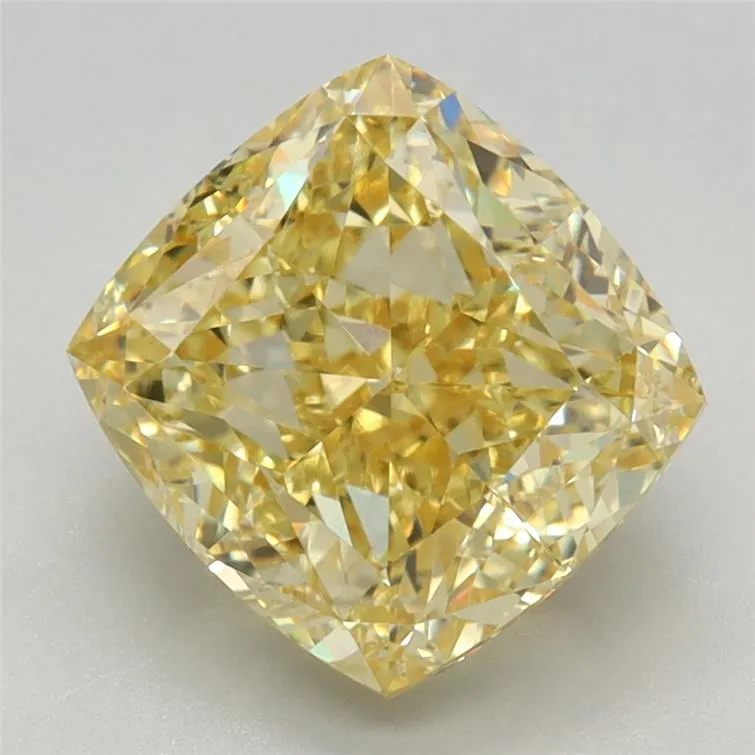3.20ct Cushion modified Lab Grown Diamond (Colour Fancy Intense Yellow, Clarity VVS1, IGI Certified)