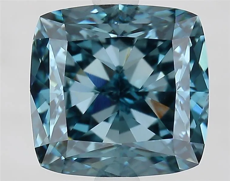 3.23ct Cushion modified Lab Grown Diamond (Colour Fancy Vivid Blue, Clarity VVS2, IGI Certified)