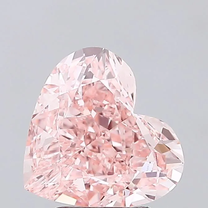 3.24ct Heart Lab Grown Diamond (Colour Fancy Vivid Pink, Clarity VS1, IGI Certified)