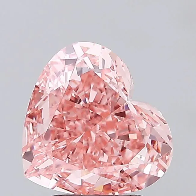 3.24ct Heart Lab Grown Diamond (Colour Fancy Vivid Pink, Clarity VVS2, IGI Certified)