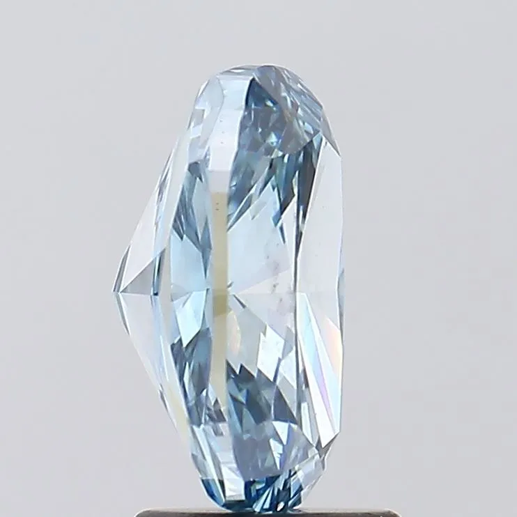 3.25ct Cushion brilliant Lab Grown Diamond (Colour Fancy Vivid Blue, Clarity SI1, IGI Certified)