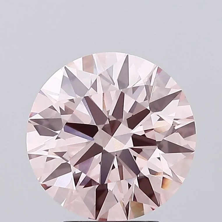 3.26ct Round Lab Grown Diamond (Colour Fancy Pink, Clarity VVS2, Cut ID, IGI Certified)