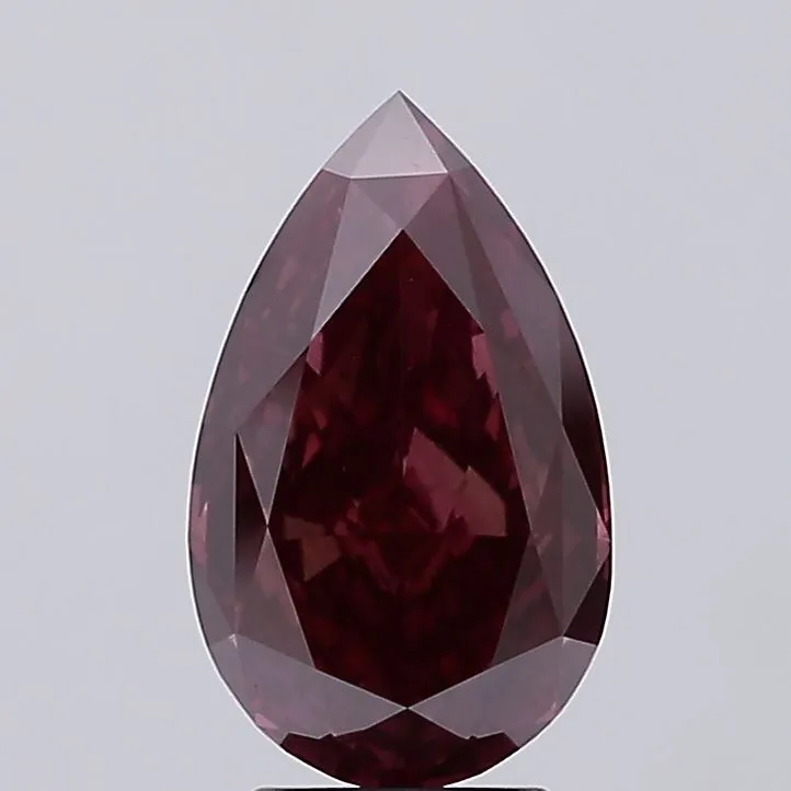 3.39ct Pear Lab Grown Diamond (Colour Fancy Deep Pink, Clarity VS2, IGI Certified)