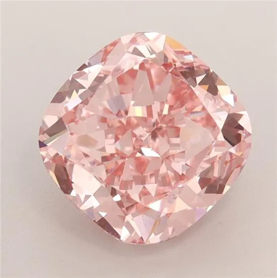 3.50ct Cushion brilliant Lab Grown Diamond (Colour Fancy Intense Brownish Pink, Clarity VS1, IGI Certified)