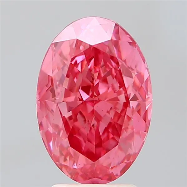 3.50ct Oval Lab Grown Diamond (Colour Fancy Vivid Pink, Clarity VS1, IGI Certified)
