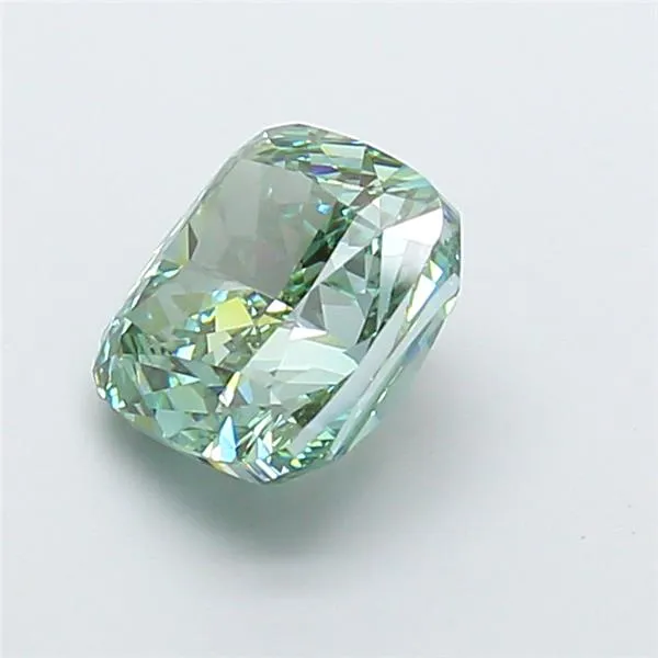 3.51ct Cushion modified Lab Grown Diamond (Colour Fancy Vivid Green, Clarity VVS2, IGI Certified)