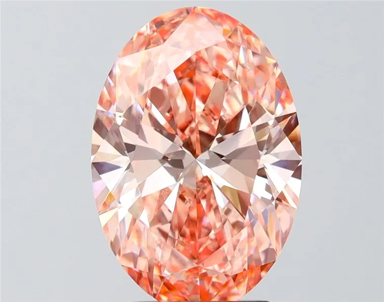 3.53ct Oval Lab Grown Diamond (Colour Fancy Vivid Pink, Clarity VS1, IGI Certified)
