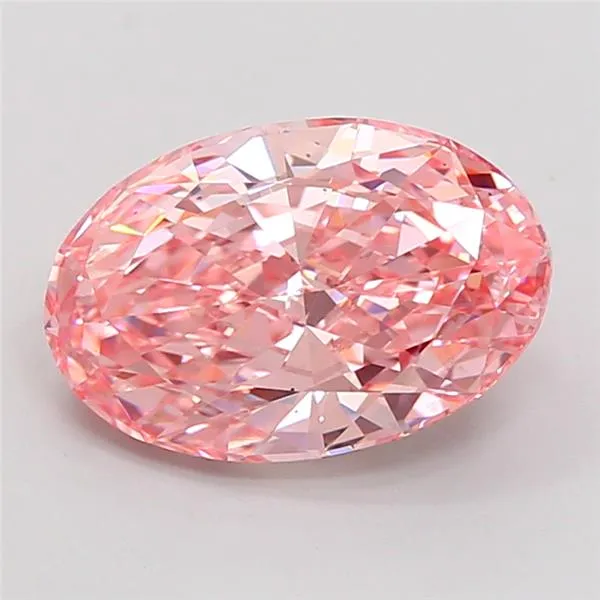 3.53ct Oval Lab Grown Diamond (Colour Fancy Vivid Pink, Clarity VS1, IGI Certified)