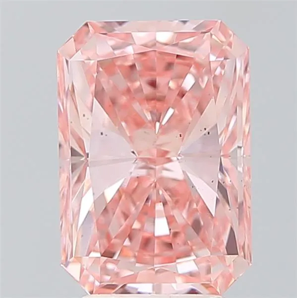 3.54ct Radiant Lab Grown Diamond (Colour Fancy Vivid Pink, Clarity VS2, IGI Certified)