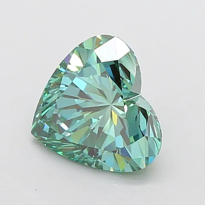 3.57ct Heart Lab Grown Diamond (Colour Fancy Vivid Green, Clarity VVS2, IGI Certified)