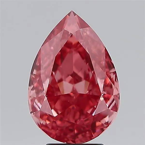 3.63ct Pear Lab Grown Diamond (Colour Fancy Vivid Pink, Clarity VS1, IGI Certified)