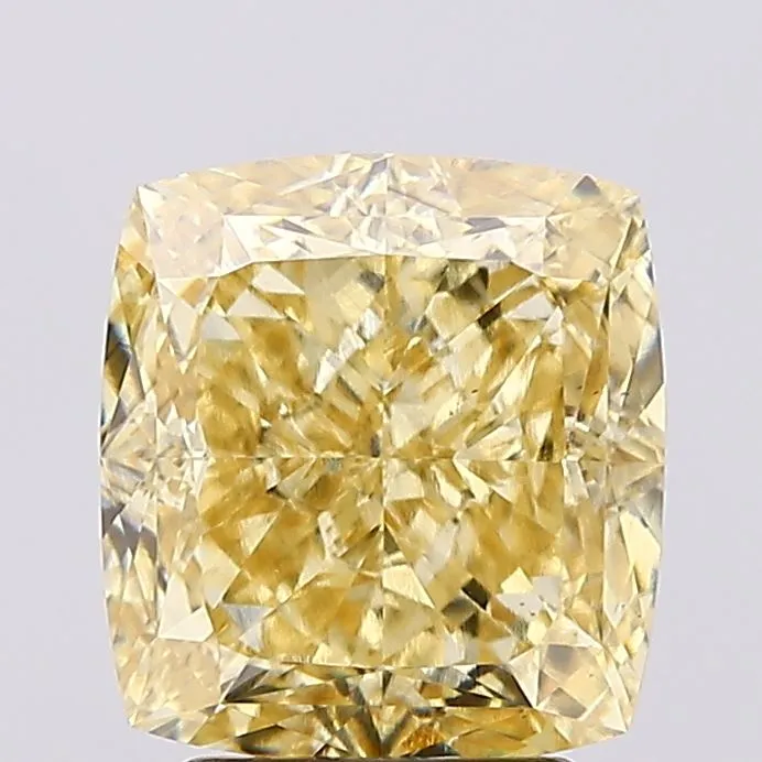 3.64ct Cushion modified Lab Grown Diamond (Colour Fancy Intense Yellow, Clarity VS2, IGI Certified)