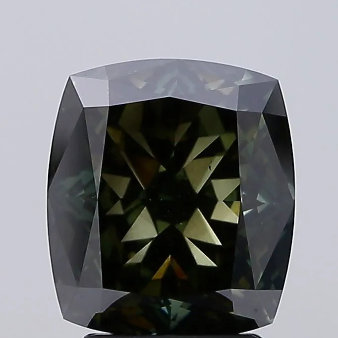 3.78ct Cushion brilliant Lab Grown Diamond (Colour Fancy Vivid Black, Clarity VS1, Uncertified)