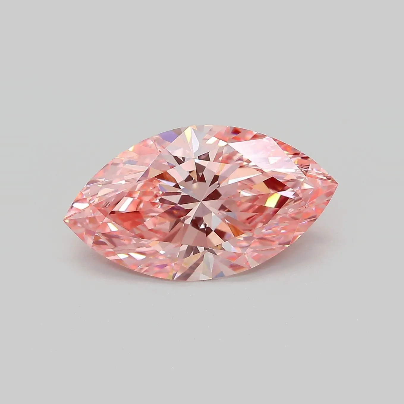 3.78ct Marquise Lab Grown Diamond (Colour Fancy Vivid Pink, Clarity VVS2, IGI Certified)