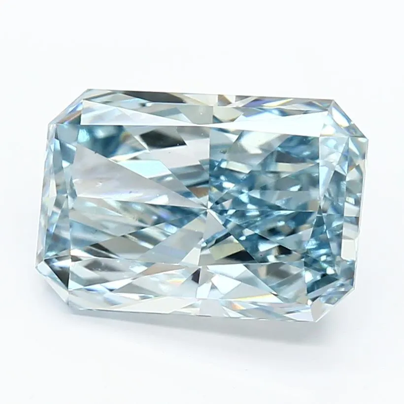 3.94ct Radiant Lab Grown Diamond (Colour Fancy Vivid Blue, Clarity VS1, IGI Certified)