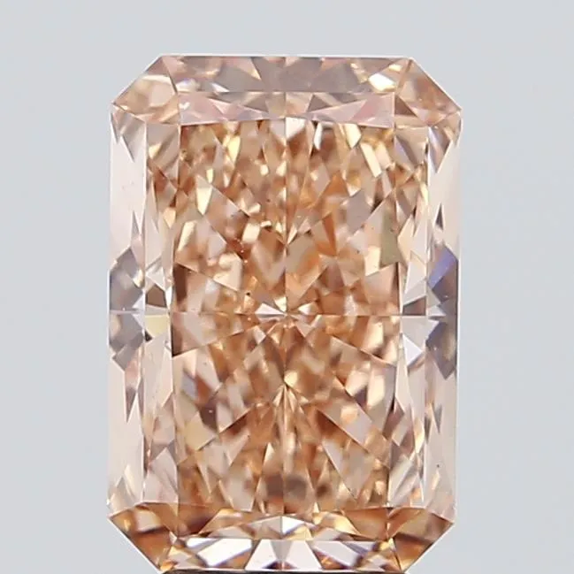 3.99ct Radiant Lab Grown Diamond (Colour Fancy Pinkish Brown, Clarity VS1, IGI Certified)