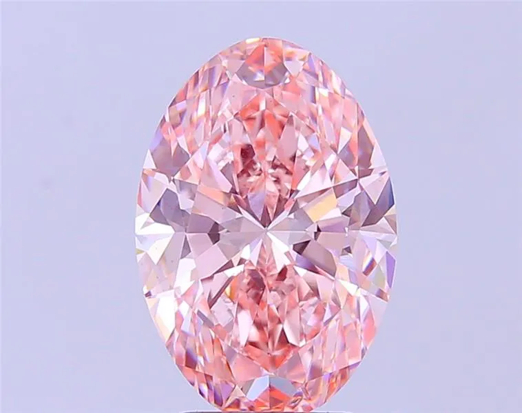 4.00ct Oval Lab Grown Diamond (Colour Fancy Vivid Pink, Clarity VS1, IGI Certified)