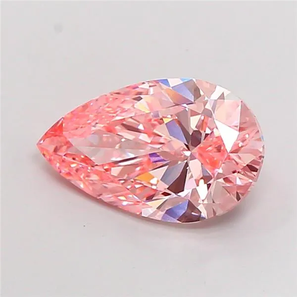 4.00ct Pear Lab Grown Diamond (Colour Fancy Vivid Pink, Clarity VS1, IGI Certified)
