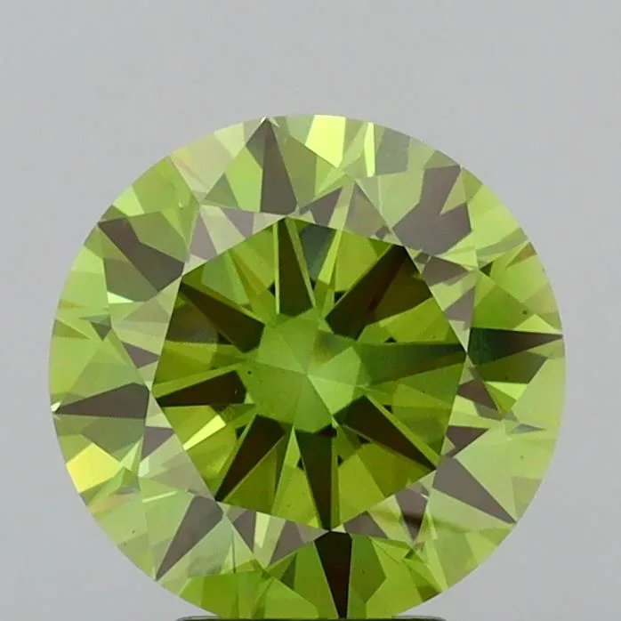 4.00ct Round Lab Grown Diamond (Colour Fancy Vivid Green, Clarity VS1, Cut EX, IGI Certified)