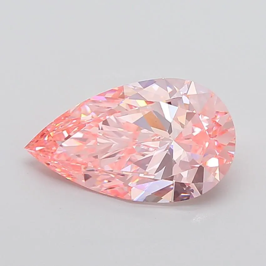 4.01ct Pear Lab Grown Diamond (Colour Fancy Vivid Pink, Clarity VS1, IGI Certified)