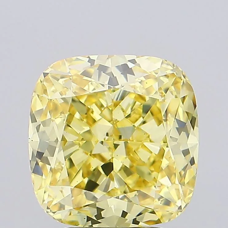 4.02ct Cushion modified Lab Grown Diamond (Colour Fancy Intense Yellow, Clarity VS2, IGI Certified)