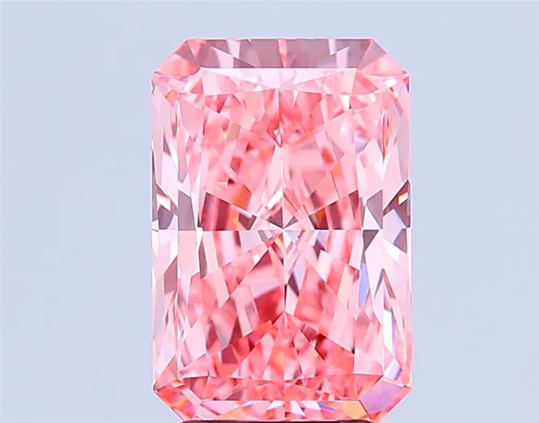 4.04ct Radiant Lab Grown Diamond (Colour Fancy Vivid Pink, Clarity VVS1, IGI Certified)