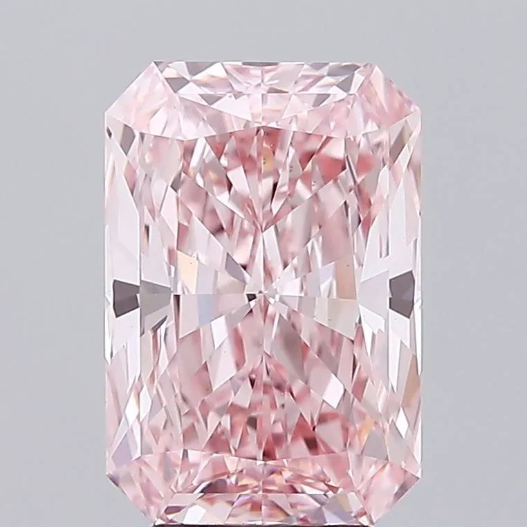 4.05ct Radiant Lab Grown Diamond (Colour Fancy Vivid Pink, Clarity VS1, IGI Certified)
