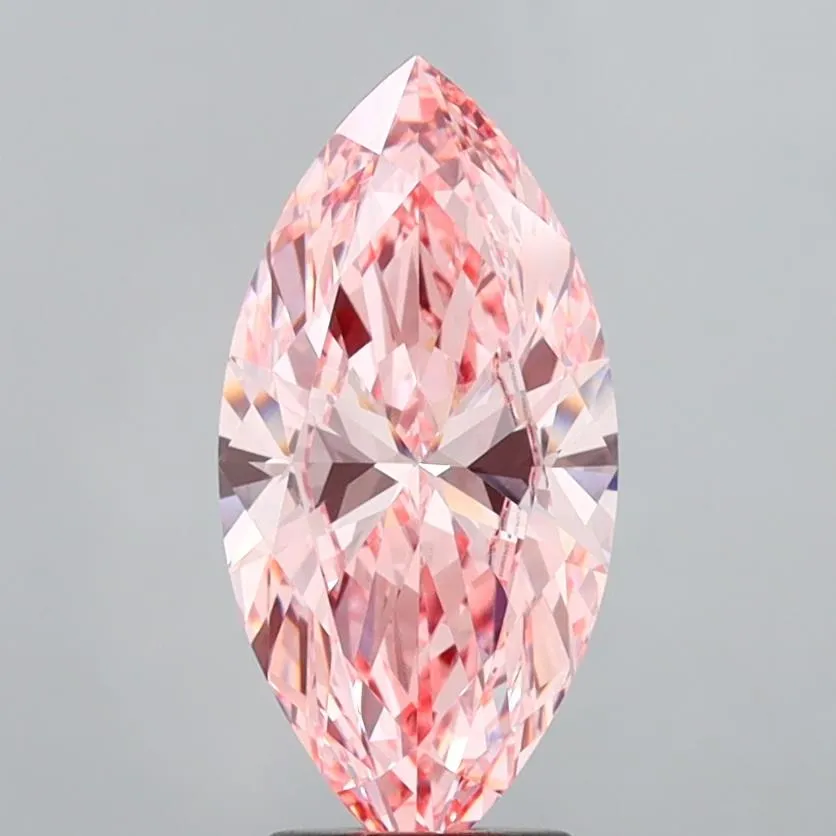 4.06ct Marquise Lab Grown Diamond (Colour Fancy Vivid Pink, Clarity VVS2, IGI Certified)