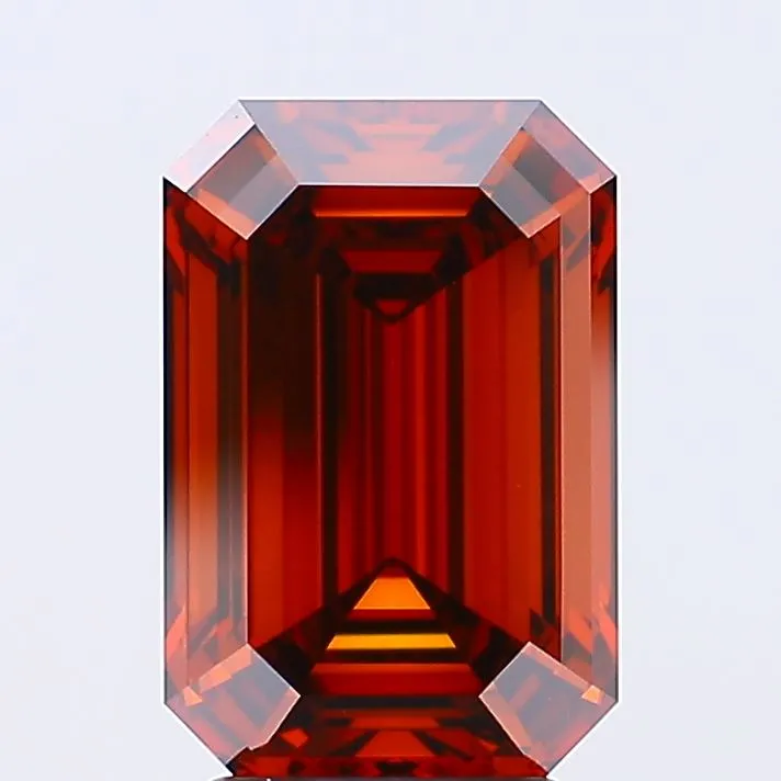 4.07ct Emerald Lab Grown Diamond (Colour Fancy Deep Orange, Clarity VVS2, IGI Certified)
